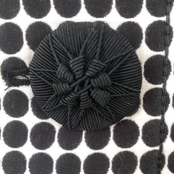 Max Edition Classic Black‎ And White Polka Dot Long Line Coat Jacket | Size 4 - Picture 2 of 15